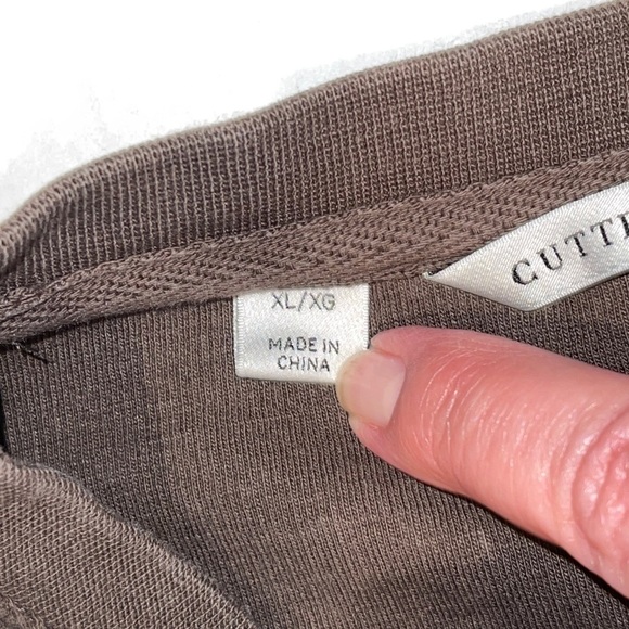 Cutter & Buck Women Top Size XL Brown VNeck Long Sleeve 100% Pima Cotton - Picture 6 of 9